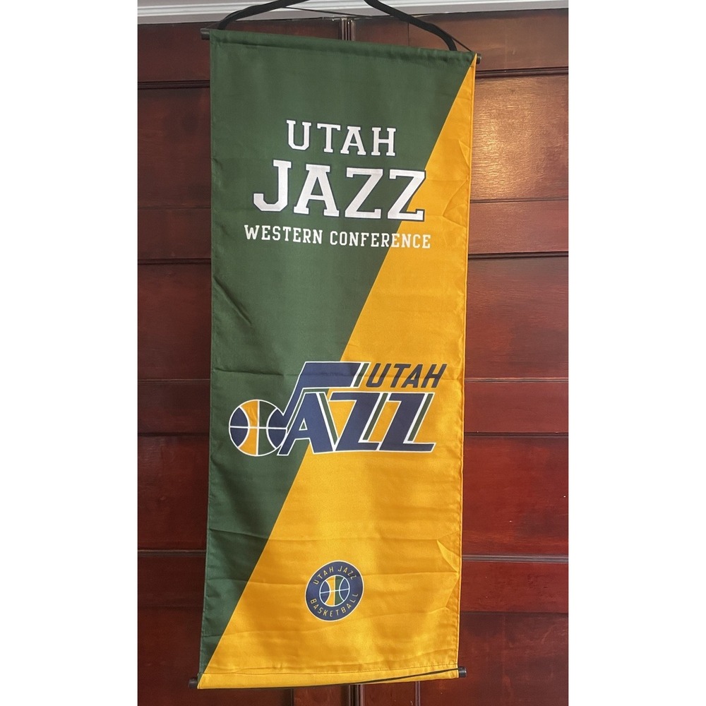 NBA Utah Jazz Game Banner Western Conference Man Cave Basketball Decor NOS